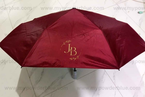 21 inches Automatic Folding Pongee Umbrellas with UV Protection (Class B) sample