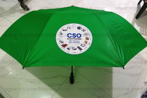 27 inches Folding Pongee Umbrellas with EVA Foam Handle sample