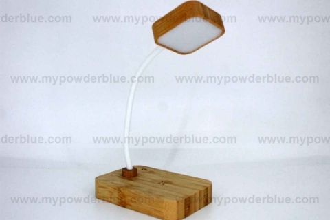 2-in-1 Bamboo Wireless Charging Pads with Night Lamp shot