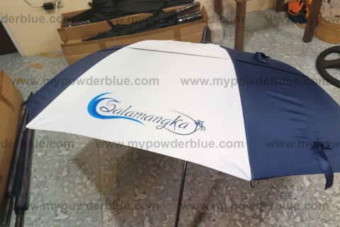 30 inches Double-Canopy Golf Umbrellas with 1 White Panel sample