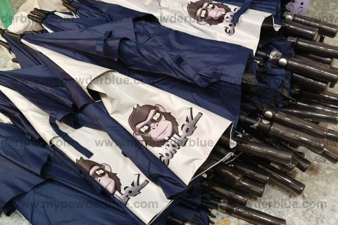 30 inches Double-Canopy Golf Umbrellas with 1 White Panel sample