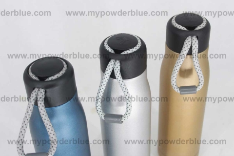 500 ml Double-Wall Vacuum Bottle with String shot