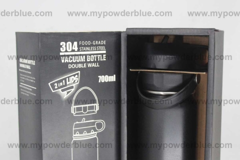 700 ml Vacuum Bottles with 2 Lids shot