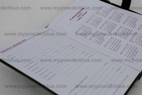 2027 A5 Soft Leatherette Bound Planners with Sign Pen shot