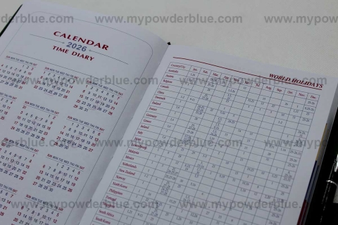 2027 A5 Soft Leatherette Bound Planners with Sign Pen shot