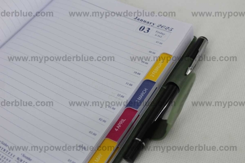 2027 A5 Soft Leatherette Bound Planners with Sign Pen shot