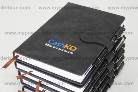 2027 A5 Soft Leatherette Bound Planners with Sign Pen sample