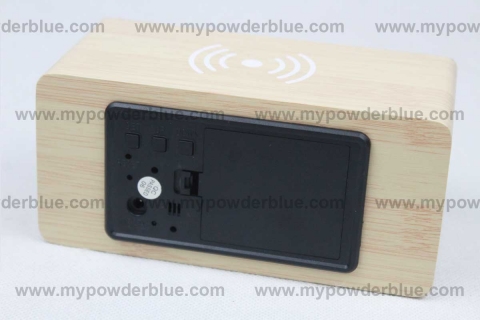 Cube Desk Alarm Clock with Wireless Charging Pad #8 shot