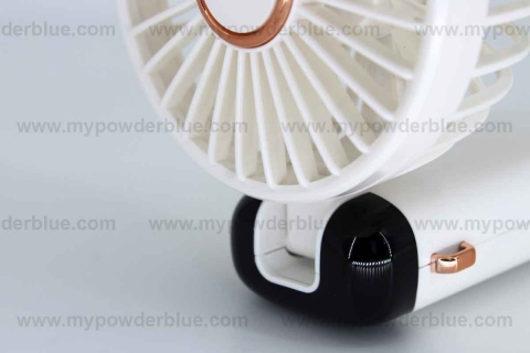 Handheld Rechargeable USB Fan with Stand and Lanyard shot