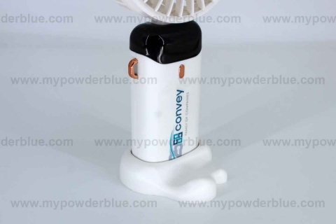 Handheld Rechargeable USB Fan with Stand and Lanyard shot
