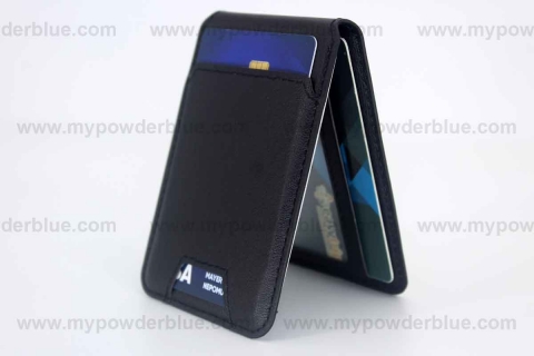 MagSafe-Compatible Leatherette Phone Stands with Card Slots shot