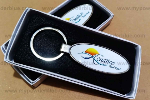 Oval Metal Keychains #12 sample