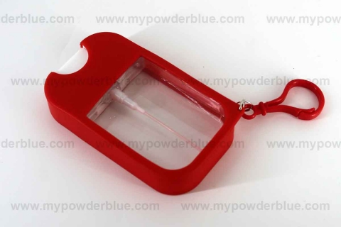 Rectangular Alcohol Spray Bottles with Carabiner shot
