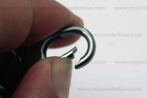 Retractable Metal Badge Reels with Carabiner Hook shot