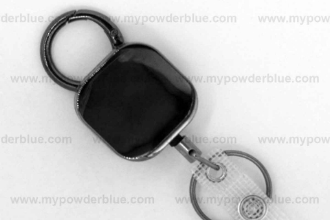 Retractable Metal Badge Reels with Carabiner Ring shot