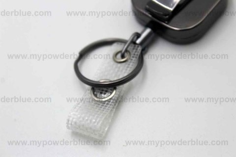 Retractable Metal Badge Reels with Carabiner Ring shot