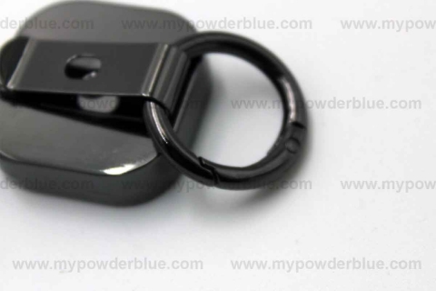 Retractable Metal Badge Reels with Carabiner Ring shot