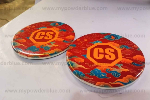 Round Ceramic Coasters sample