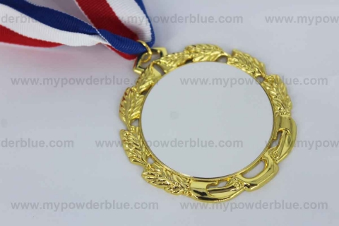 Round Medals with Laurel Leaves Symbol shot