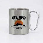 10 oz Stainless Coffee Mugs with Carabiner