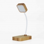 2-in-1 Bamboo Wireless Charging Pads with Night Lamp