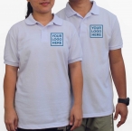 LIFELINE Unisex White Honeycomb Polo Shirts