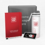 Notebook, Water Bottle, Metal Pen, and Metal Keyring Gift Set #28