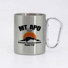 Customized 10 oz Stainless Coffee Mugs with Carabiner