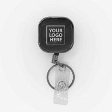 Customized Retractable Metal Badge Reels with Slip Clip