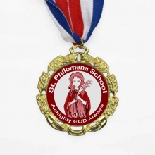 Customized Round Medals with Laurel Leaves Symbol