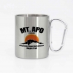 10 oz Stainless Coffee Mugs with Carabiner